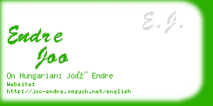 endre joo business card